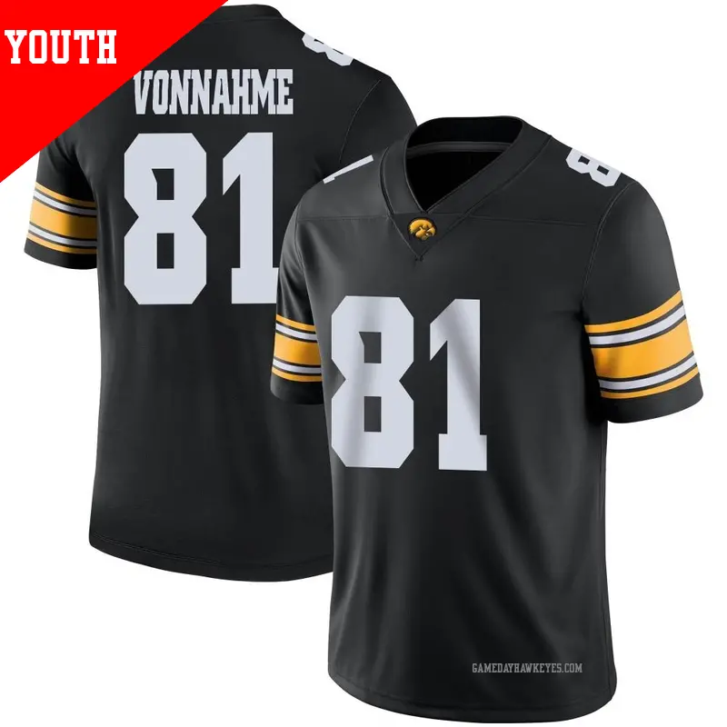 Youth ＃81 DJ Vonnahme Iowa Hawkeyes Game Black Football Jersey